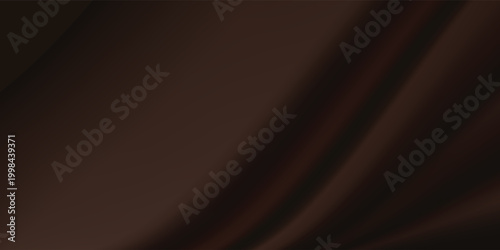 Black dark brown orange gold abstract luxury background. Silk satin fabric. Gradient ombre color. Curtain drapery fold line. Chocolate shade. Shiny glow glitter light. Design. Wide banner. Panoramic.