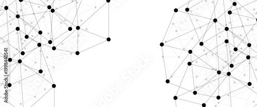 Abstract technology dot and line connection digital hi tech design concept background. Space for text. Vector illustration. Global network connection. Big data complex with compounds.