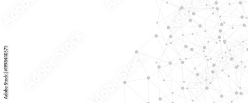 Abstract technology dot and line connection digital hi tech design concept background. Space for text. Vector illustration. Global network connection.