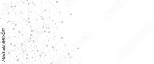 Abstract technology dot and line connection digital hi tech design concept background. Space for text. Vector illustration. Global network connection.