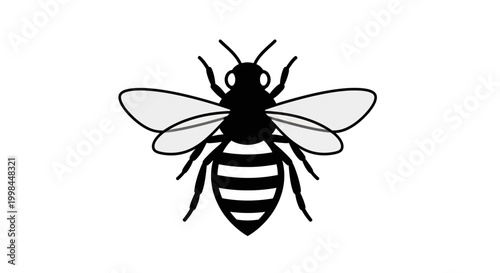 Simple Bee Icon Vector Illustration