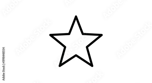 Simple hand-drawn outline star on a white background