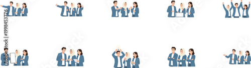 Diverse business team working together and collaborating on projects