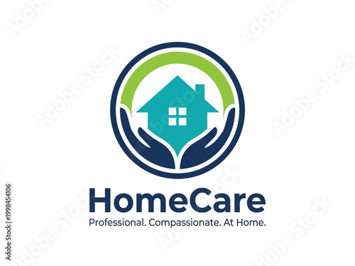 HomeCare Logo Design for Nursing, Elderly Care, and Compassionate Healthcare Services