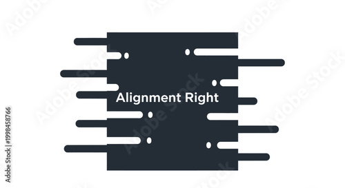 Abstract background with text 'Alignment Right'