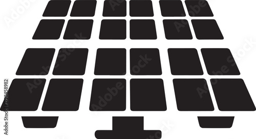 Solar panel renewable energy clean power technology vector illustration