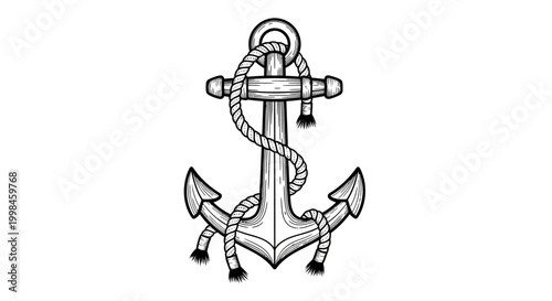 Vintage Anchor Nautical Illustration