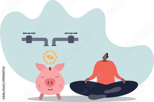 Multiple streams of income, passive income or revenue from invest in multi assets, side hustles to make money.human life and situation.