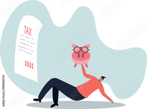 Tax burden or debt to pay for income tax, financial charge and duty to pay for government, accounting or bills,human life and situation.