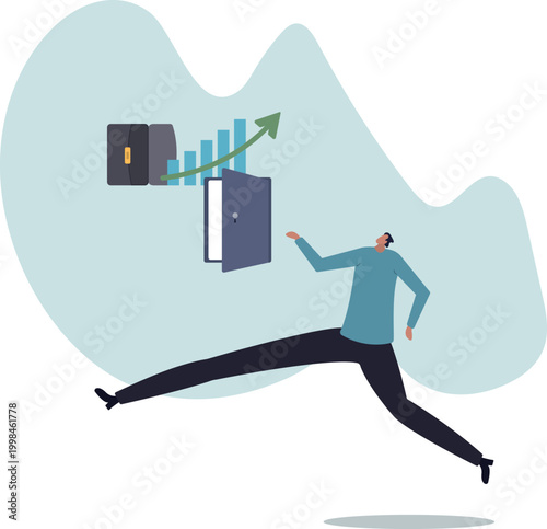 Business success secret, idea to growing business and achieve target .human life and situation.