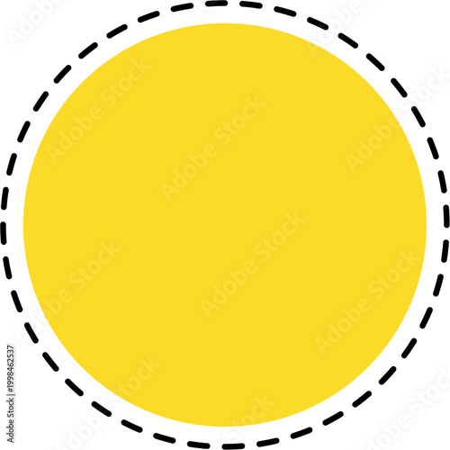yellow round frame