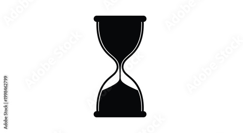 Simple black hourglass design a striking visual representation silhouette