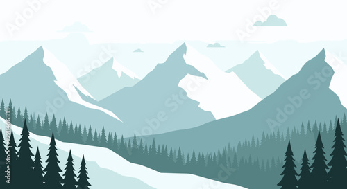 A serene winter scene evokes feelings of peace and tranquility. Perfect for website backgrounds or promotional materials conveying calmness and nature