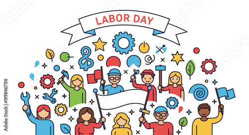 People Celebrating Labor Day Together.