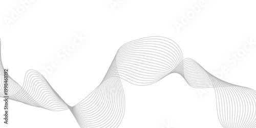 Abstract white background with waves features a 3d blue wave pattern illustration and flowing lines that serve as a modern art design element for a web wallpaper backdrop decoration