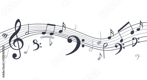 Musical instruments and audio equipment icons for creative design