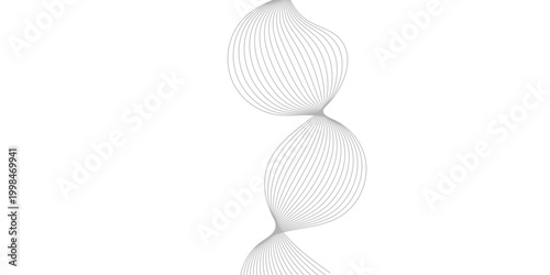 A detailed 3D golf ball sphere isolated on a black and white abstract wave spiral background representing sport leisure equipment