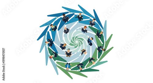 United Nations logo with diverse people in circular formation