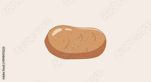 Cartoon Potato Isolated On White For Food Concepts