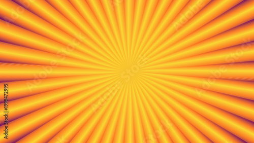 Radiating sunburst pattern in vibrant orange high-quality