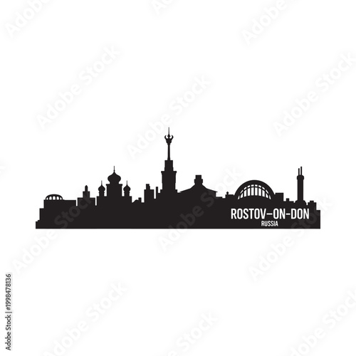 Фотография rostov on don skyline silhouette on white background