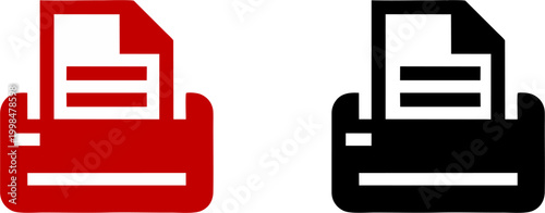 Document Printer Icon Set
