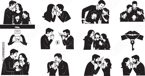 Diverse group of people in various casual and formal clothing styles and poses casual clothing suits