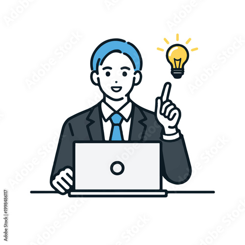 businessman with idea