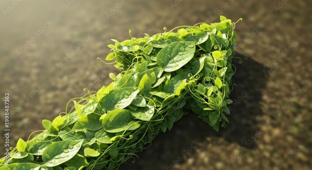 Fototapeta premium Lush green foliage cascade a vibrant wall of climbing plants