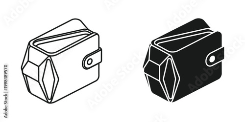 Comparison of a traditional wallet and a modern digital wallet illustration