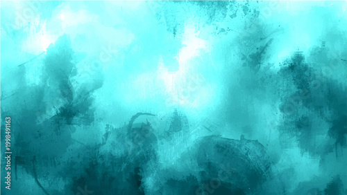 Vector Abstract turquoise swirls evoke sense of oceanic depths, creating mesmerizing spectacle tranquility. 