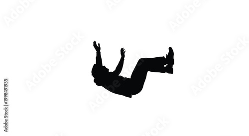 falling person silhouette high quality professional detailed modern