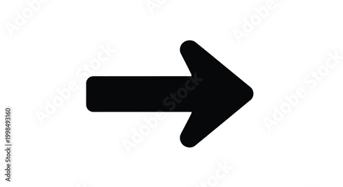 Black Arrow Right Direction Symbol.