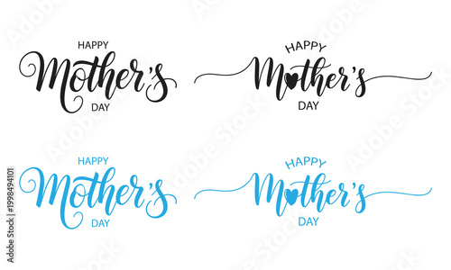 Mother's day calligraphy designs with floral accents