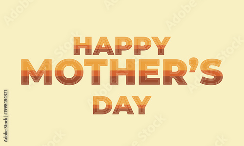 Happy mother's day retro typography