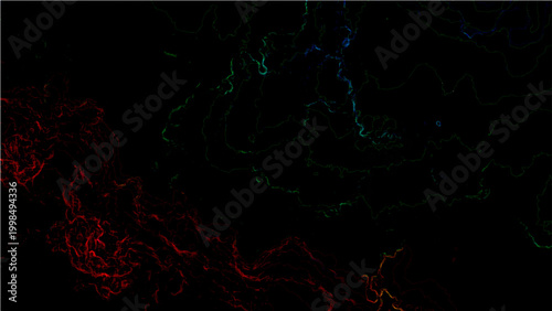 Abstract Vector smoky background with three colors vivid smoke.