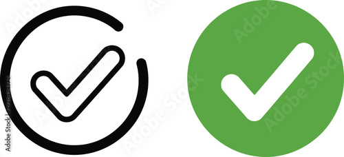 Green check marks Vector