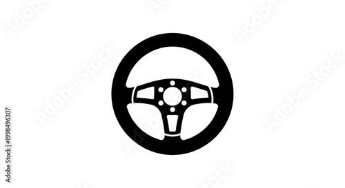 Steering wheel symbol icon design.