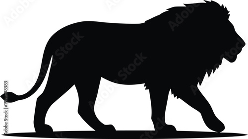 Stalking Lion SilhouetteStalking Lion Silhouette