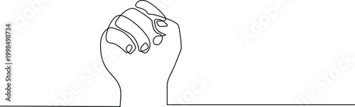 Fist with thumb tucked in hand gesture illustration Vector
