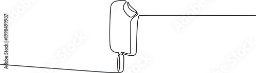 Ice cream cone with melting scoop illustration Vector