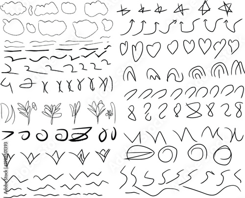 hand drawn brush design 