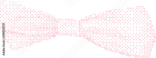 Pink Bowtie Pattern on White Background