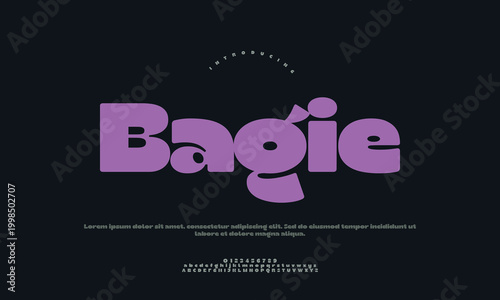Photography Bold chunky display font vector design for playful branding and kids products wi