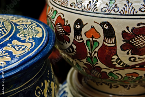 Romanian traditional pottery in the village Corund, Transylvania.