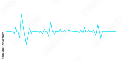 The green medical EKG heartbeat monitor pulse wave forms a graphic heart symbol in this cardiology vector illustration representing healthcare life and a steady electrocardiogram rate