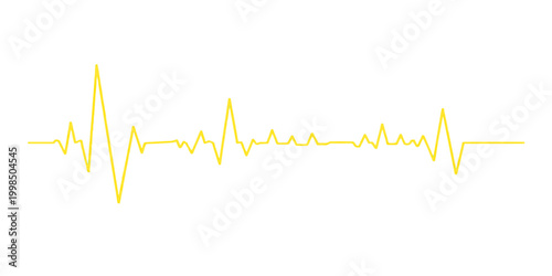 Green medical vector illustration of a heart and cardiogram graph showing a life heartbeat pulse rate wave on an EKG monitor technology display