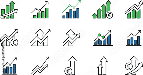 Growth charts illustrate rising financial trends.