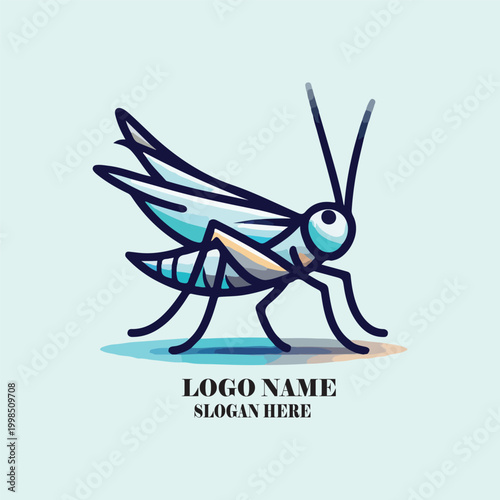 Abstract bird vector logo icon in a clean cartoon illustration style with nature inspired design elements