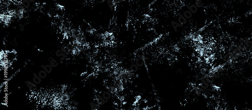 Black background with grunge noise particles. Dark concrete stone wall.	